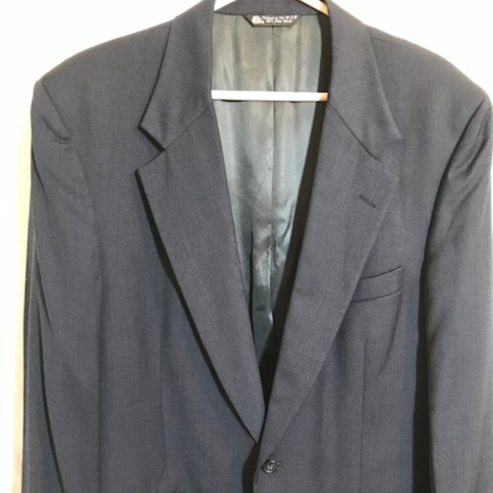 Danforth & Gifft for Jacobson's, Single Breasted, 2 button, Navy Blue Windowpane